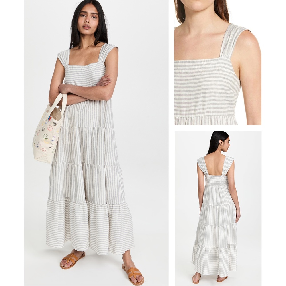 Madewell Striped Tiered Maxi Dress